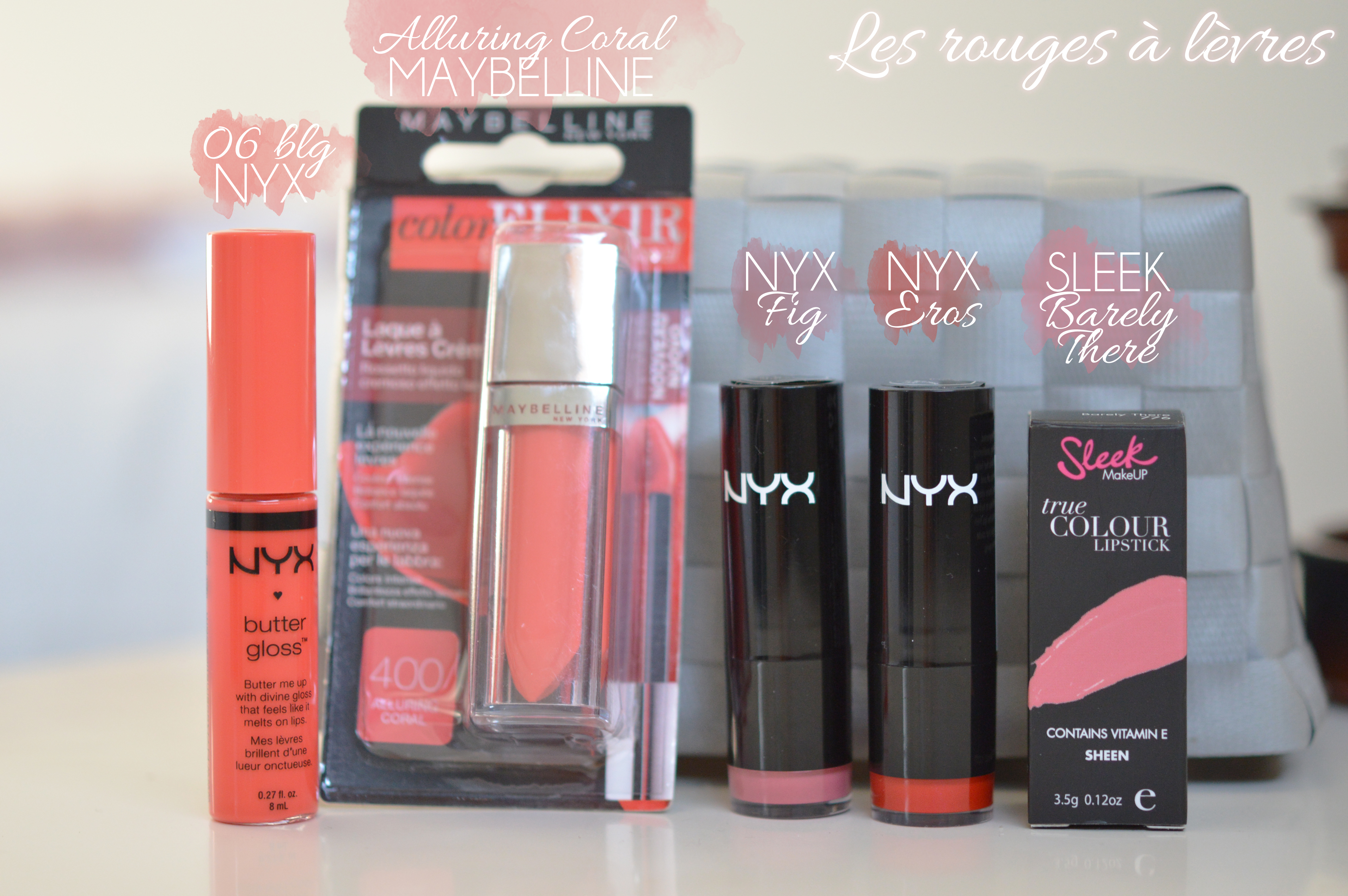 ALITTLEB_BLOG_BEAUTE_BEAUTY_SWAP_2NDE_ROUGES_A_LEVRES_NYX_SLEEK_MAYBELLINE_FIG_EROS_06BLG_ALLURING_CORAL_BARELY_THERE