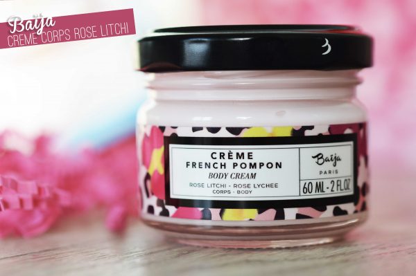Baïja french pompon crème pour le corps rose litchi
