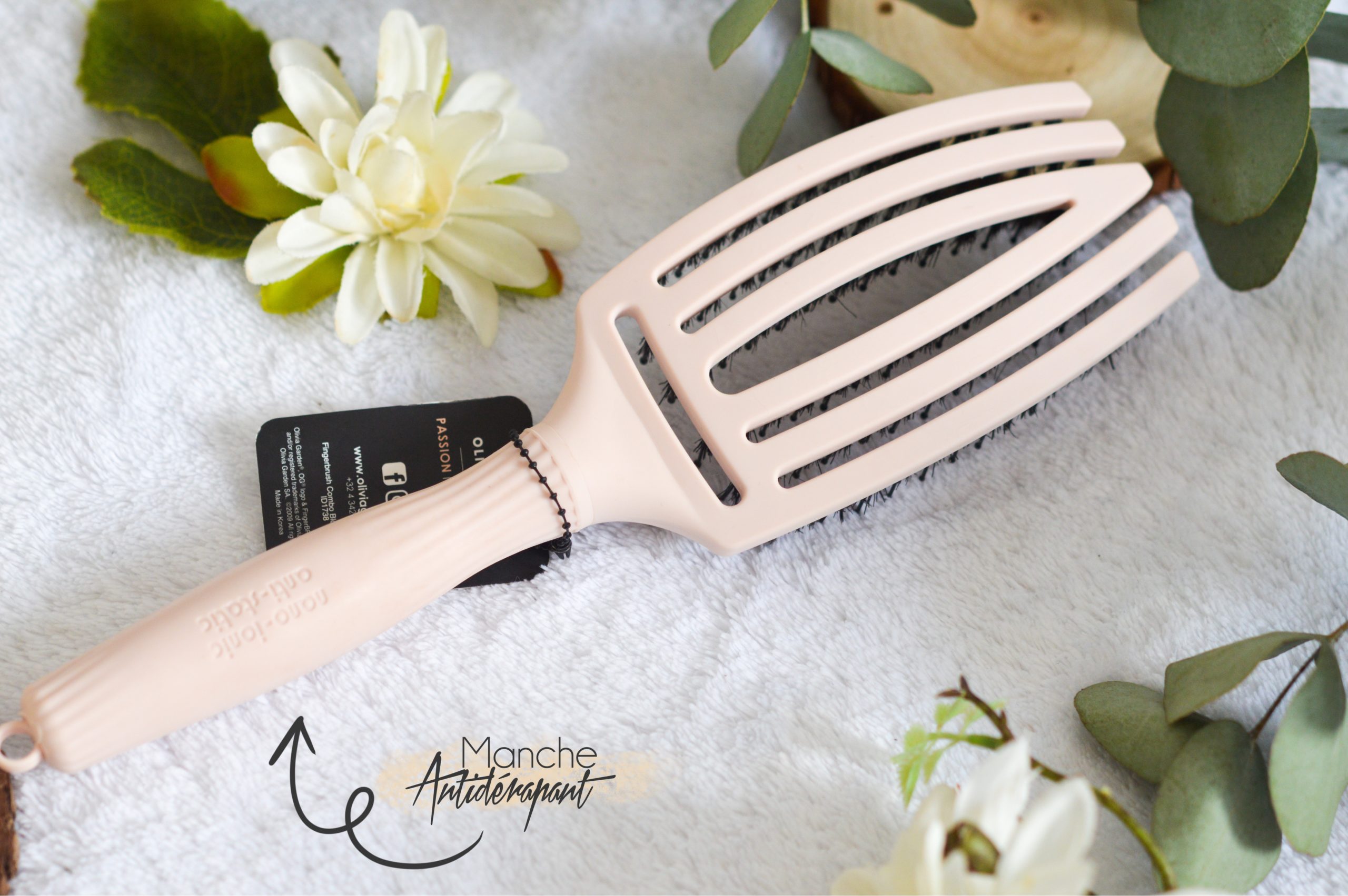 brosse à cheveux olivia garden manche antidérapant