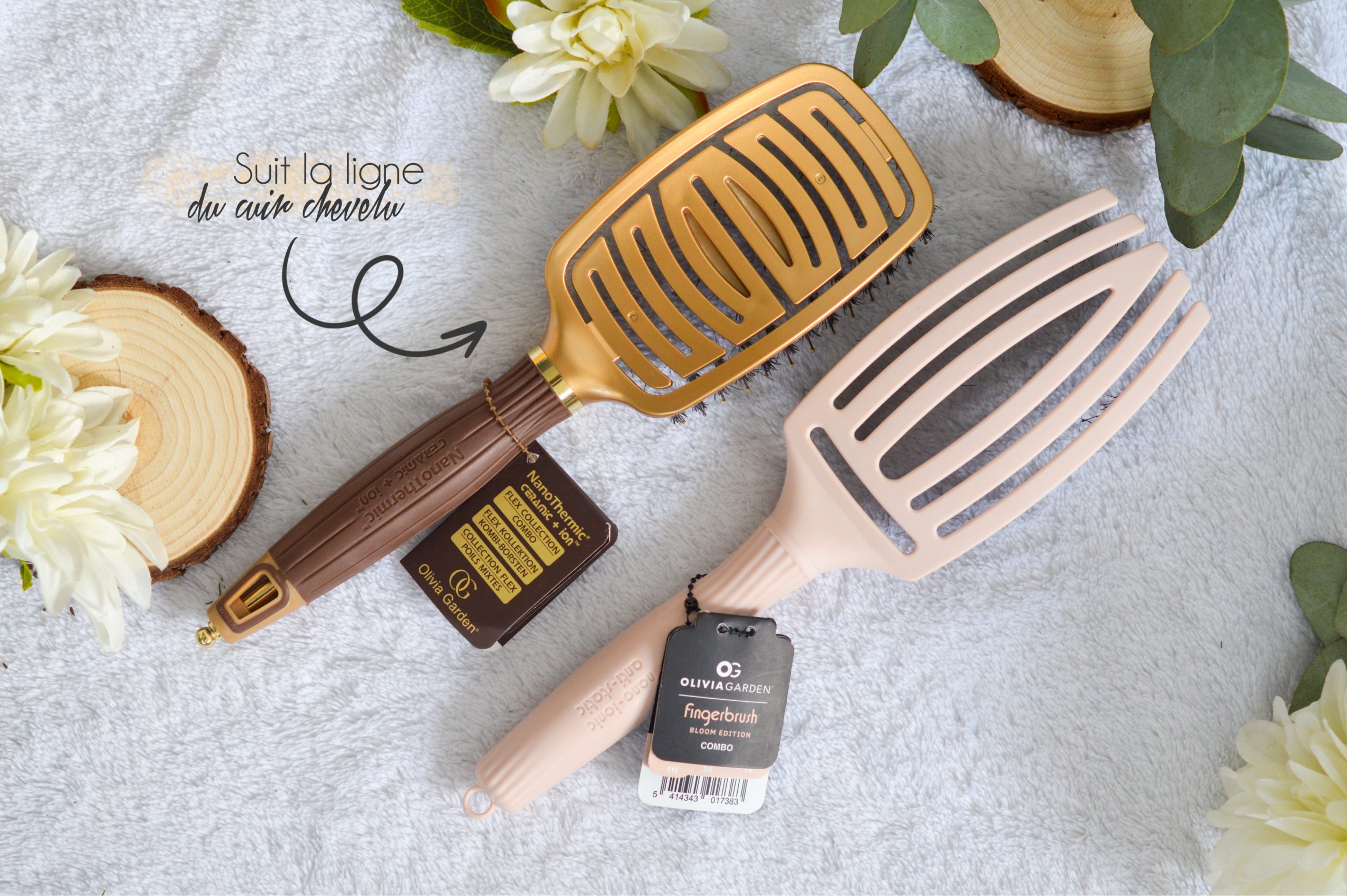 brosse à cheveux olivia garden nanothermic ceramic + ion arrière brosse