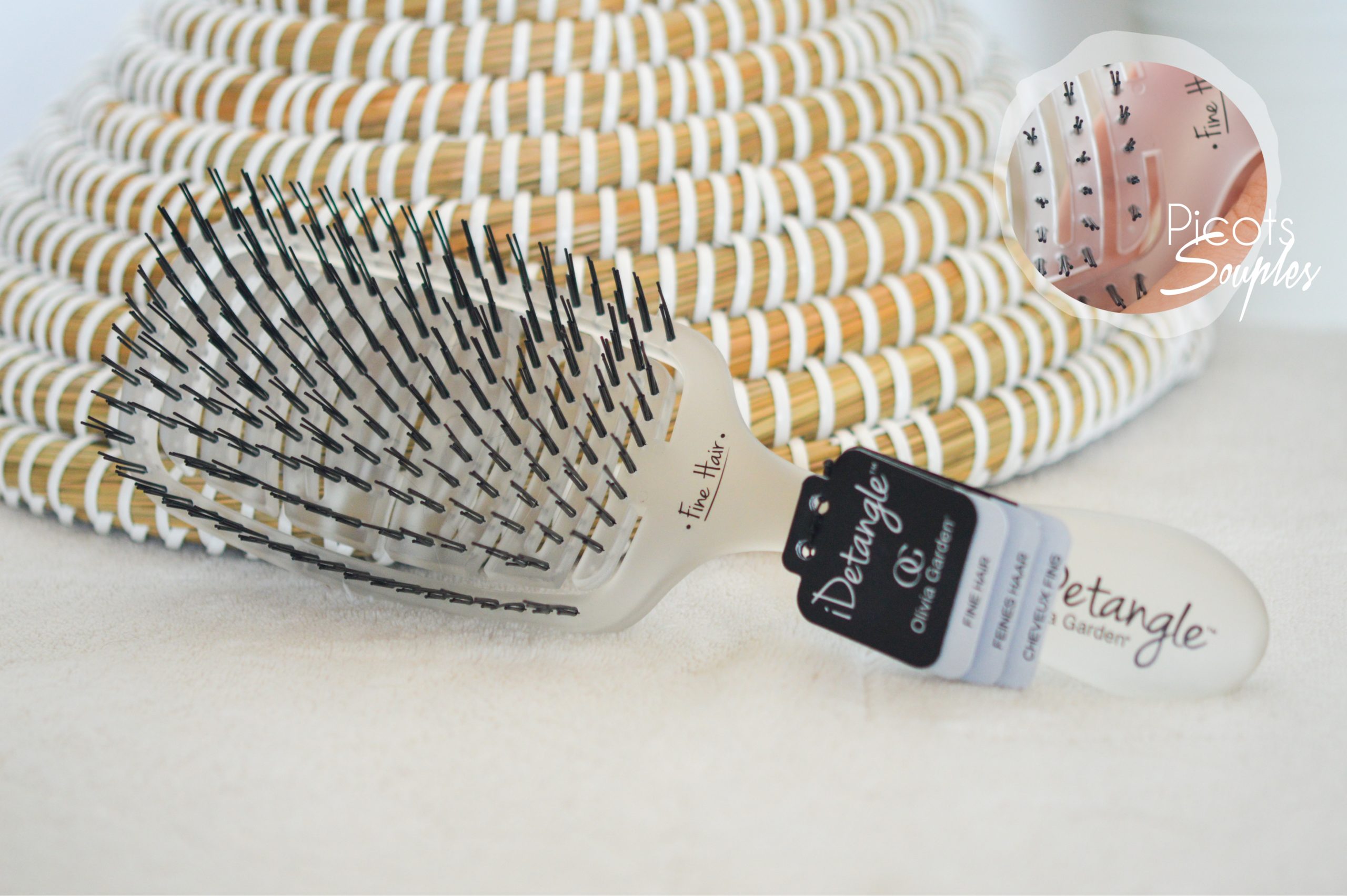 iDetangle brosse cheveux Olivia garden pour cheveux fins zoom picots