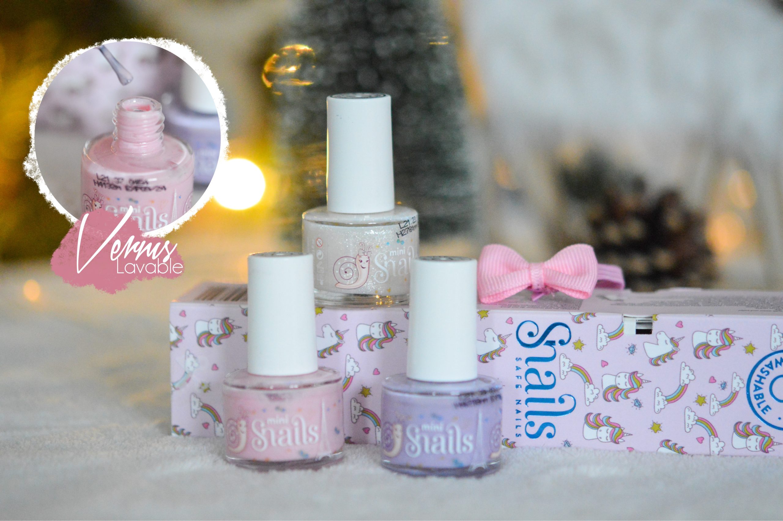 zoom sur les vernis Snails lavables à l'eau